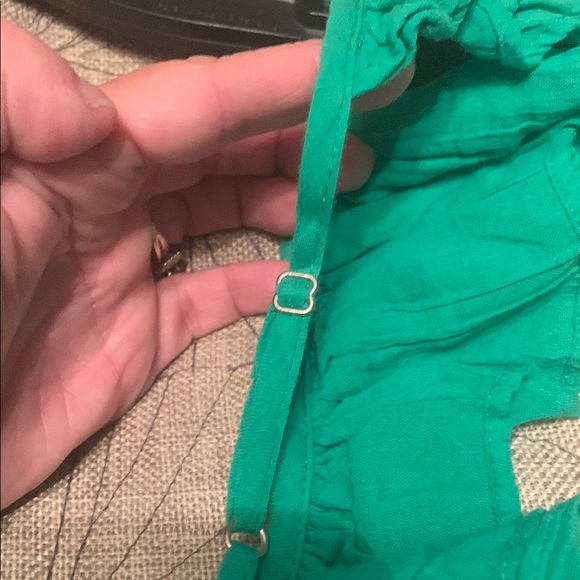 Chelsea & Violet Green Ruffled Sundress/Romper - Picture 5 of 12